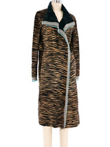 Gianni Versace Tiger Striped Ponyhair Coat Outerwear arcadeshops.com