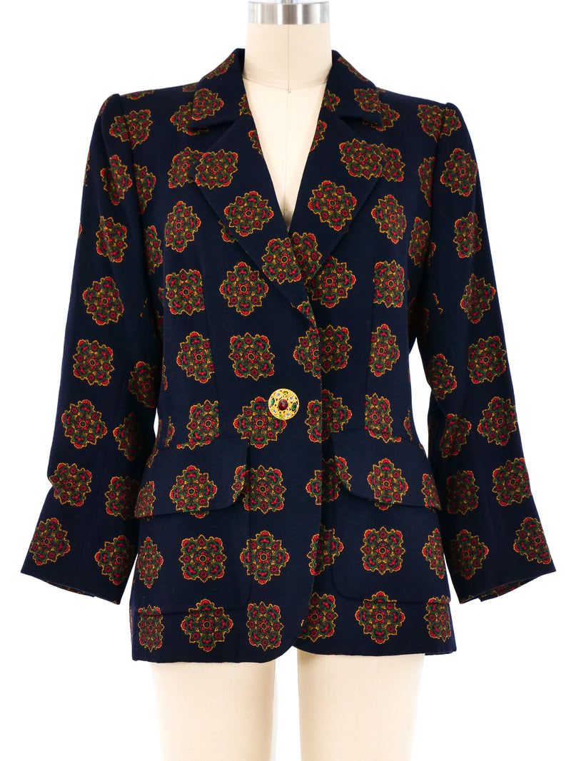Yves Saint Laurent Printed Blazer Jacket arcadeshops.com