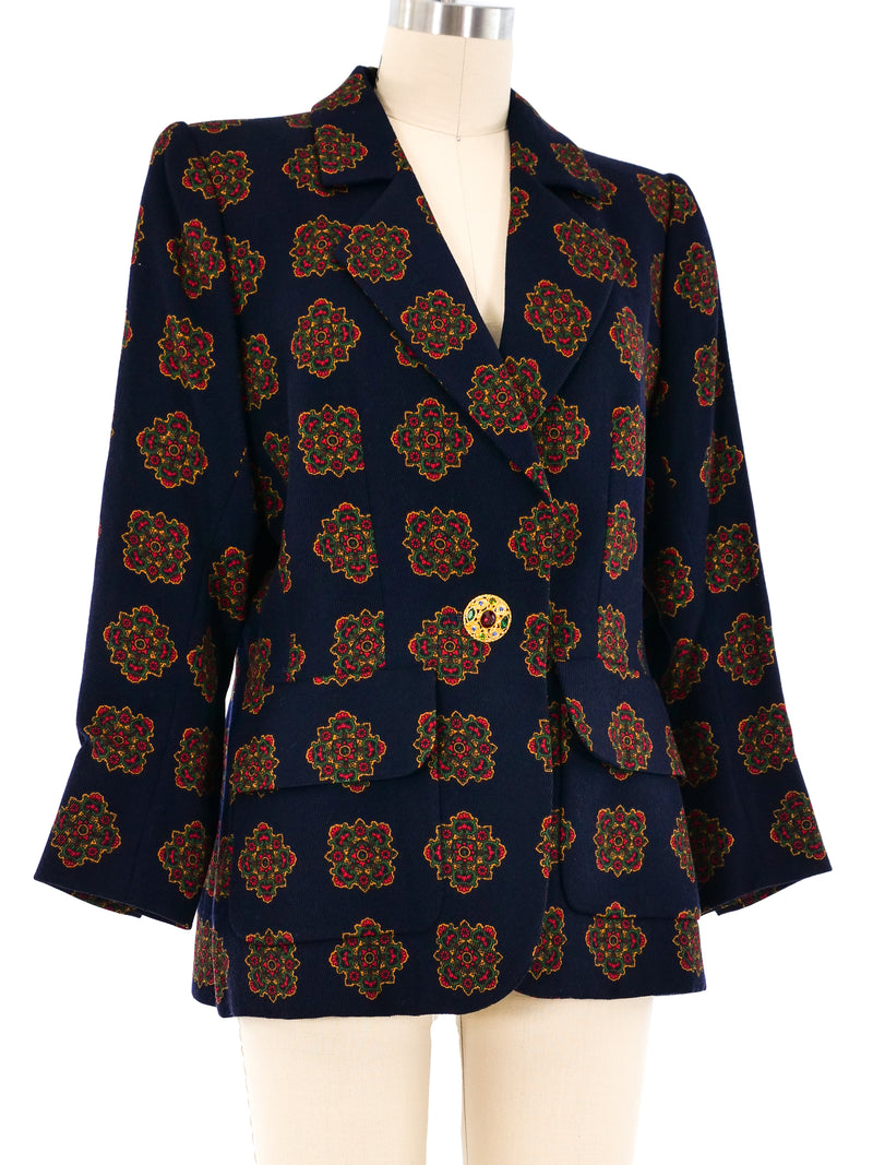 Yves Saint Laurent Printed Blazer Jacket arcadeshops.com