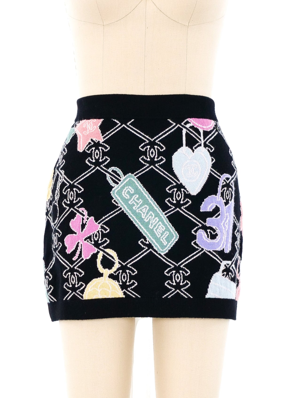 Chanel Logo Sweater Mini Skirt