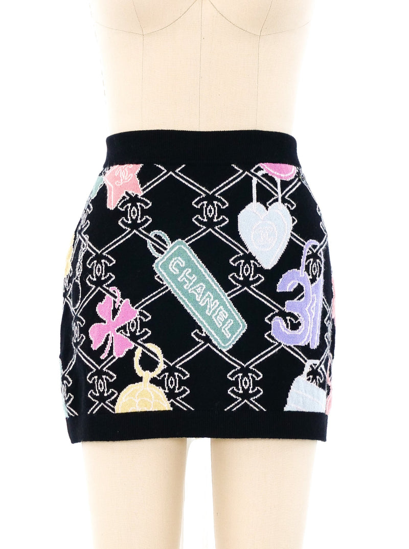 Chanel Logo Sweater Mini Skirt Bottom arcadeshops.com