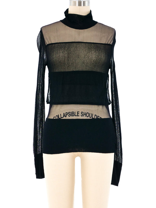 Gianfranco Ferre Patchwork Mesh Top Top arcadeshops.com