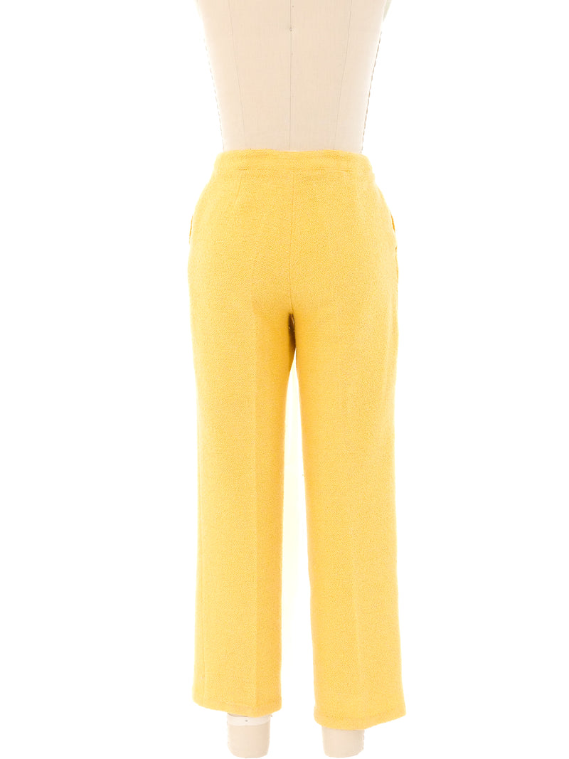 Chanel Yellow Tweed Pants Bottom arcadeshops.com