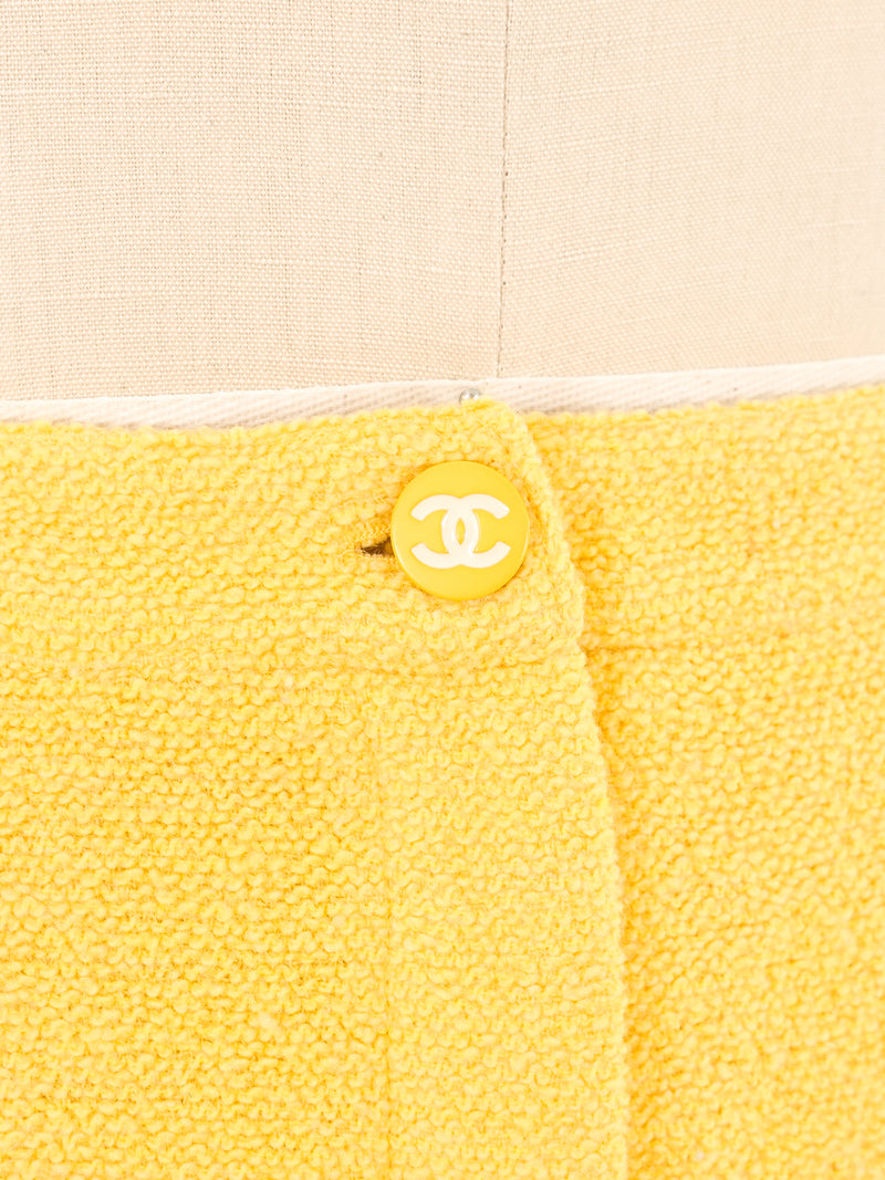 Chanel Yellow Tweed Pants Bottom arcadeshops.com