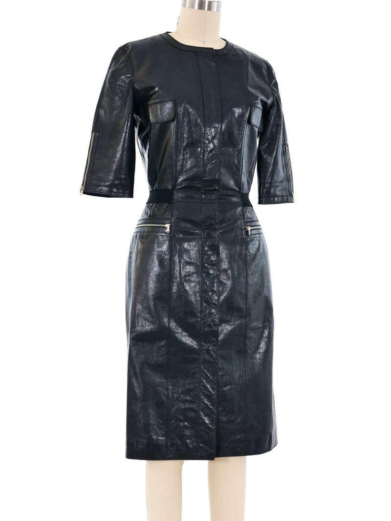 Loewe Leather Utility Dress Dress arcadeshops.com