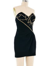 Beaded Bustier Mini Dress Dress arcadeshops.com