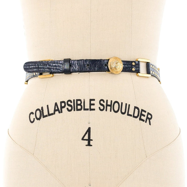 Gianni Versace Studded Leather Belt display picture 1