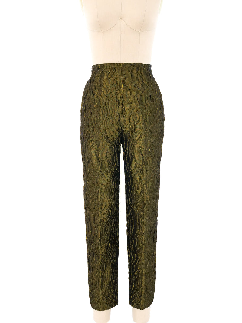 Krizia Textured Metallic Trousers Bottom arcadeshops.com