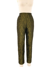 Krizia Textured Metallic Trousers Bottom arcadeshops.com