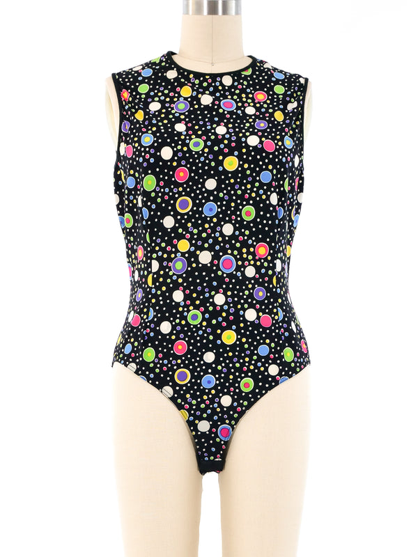 Versace Dot Printed Bodysuit Blazer Set Suit arcadeshops.com