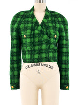 Chanel Plaid Cropped Jacket Jacket arcadeshops.com