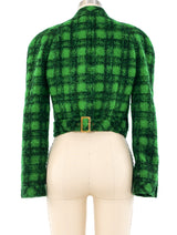 Chanel Plaid Cropped Jacket Jacket arcadeshops.com