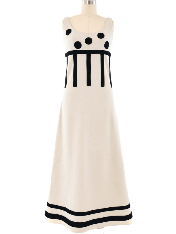 Louis Feraud Geometric Applique Maxi Dress Dress arcadeshops.com