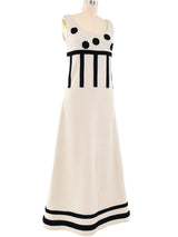 Louis Feraud Geometric Applique Maxi Dress Dress arcadeshops.com