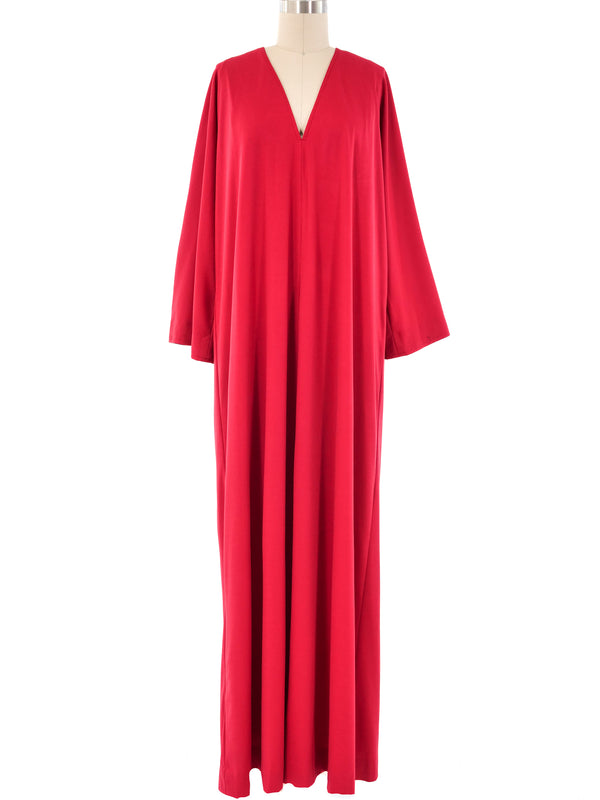 Halston IV Red Jersey Caftan Dress arcadeshops.com