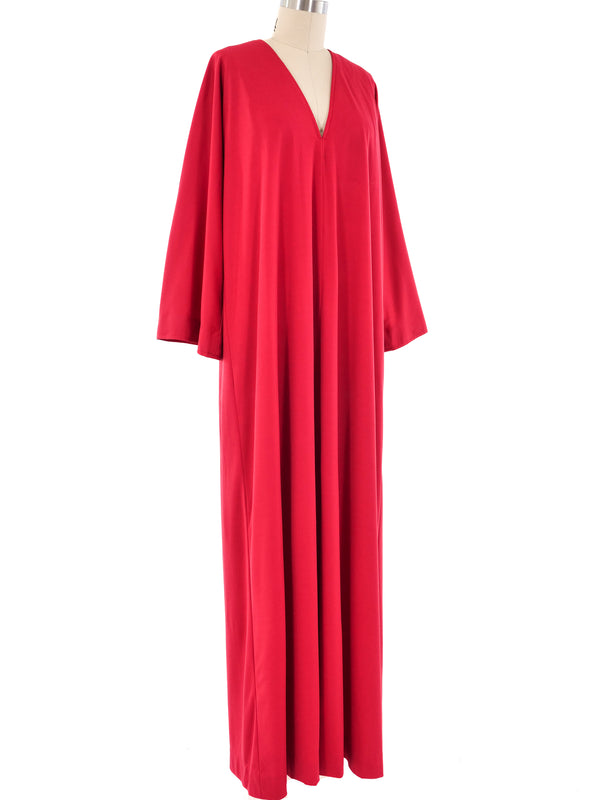 Halston IV Red Jersey Caftan Dress arcadeshops.com