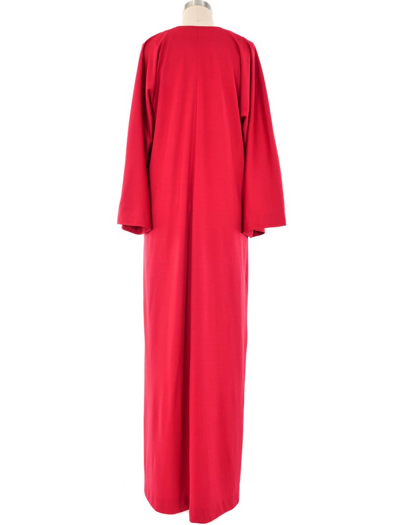 Halston IV Red Jersey Caftan Dress arcadeshops.com