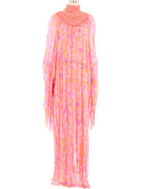 Bead Embellished Printed Caftan Dress arcadeshops.com