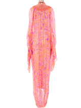 Bead Embellished Printed Caftan Dress arcadeshops.com