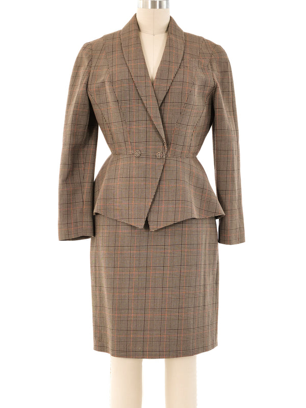 Thierry Mugler Glen Plaid Skirt Suit Suit arcadeshops.com