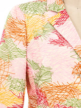Rainbow Embroidered Cropped Blazer Jacket arcadeshops.com