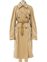 Yves Saint Laurent Khaki Trench Coat Outerwear arcadeshops.com