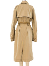 Yves Saint Laurent Khaki Trench Coat Outerwear arcadeshops.com