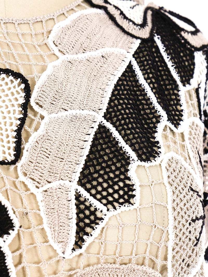 Floral Hand Crochet Top Top arcadeshops.com