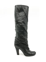 Maison Margiela Ruched Leather Heeled Boots, 38 Accessory arcadeshops.com