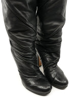 Maison Margiela Ruched Leather Heeled Boots, 38 Accessory arcadeshops.com