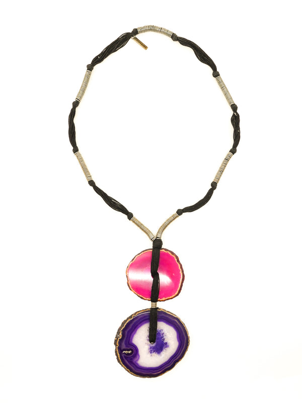 Yves Saint Laurent Agate Pendant Necklace Accessory arcadeshops.com