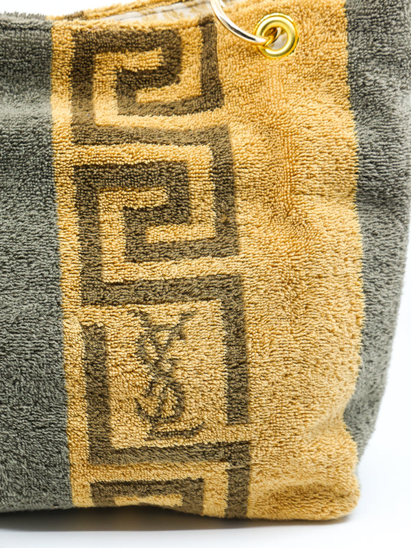 Upcycled Yves Saint Laurent Towel Bag Accessory arcadeshops.com