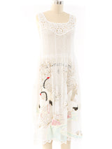 Crane Embellished Crochet Tank Dress Dress arcadeshops.com