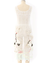 Crane Embellished Crochet Tank Dress Dress arcadeshops.com