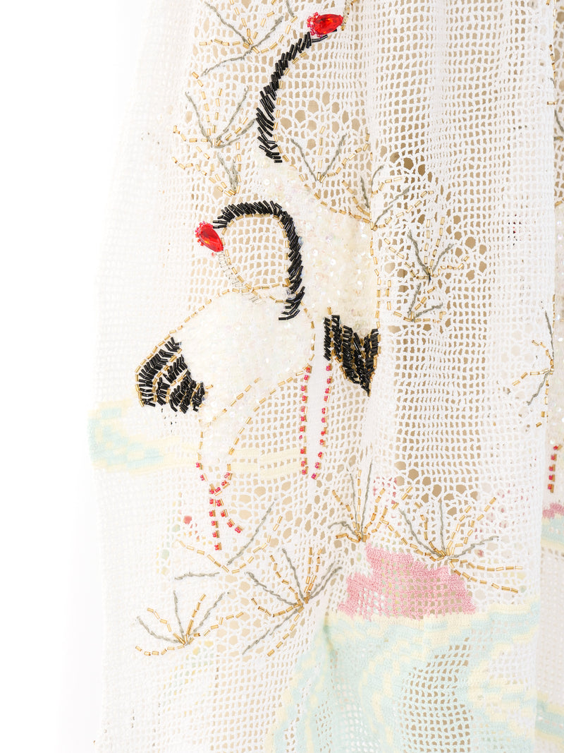 Crane Embellished Crochet Tank Dress Dress arcadeshops.com