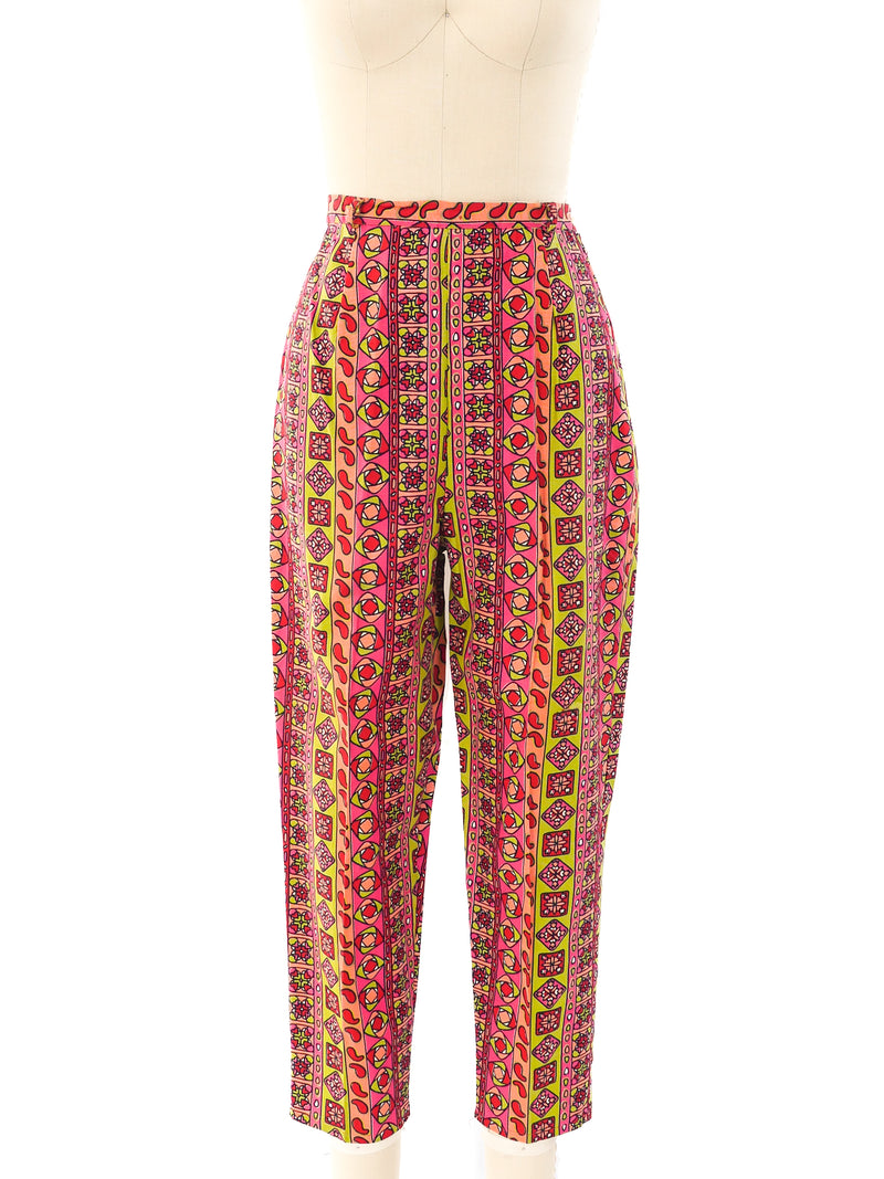1960's Graphic Printed Trousers Bottom arcadeshops.com