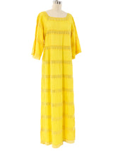 Yellow Pintuck Pleated Dress Dress arcadeshops.com