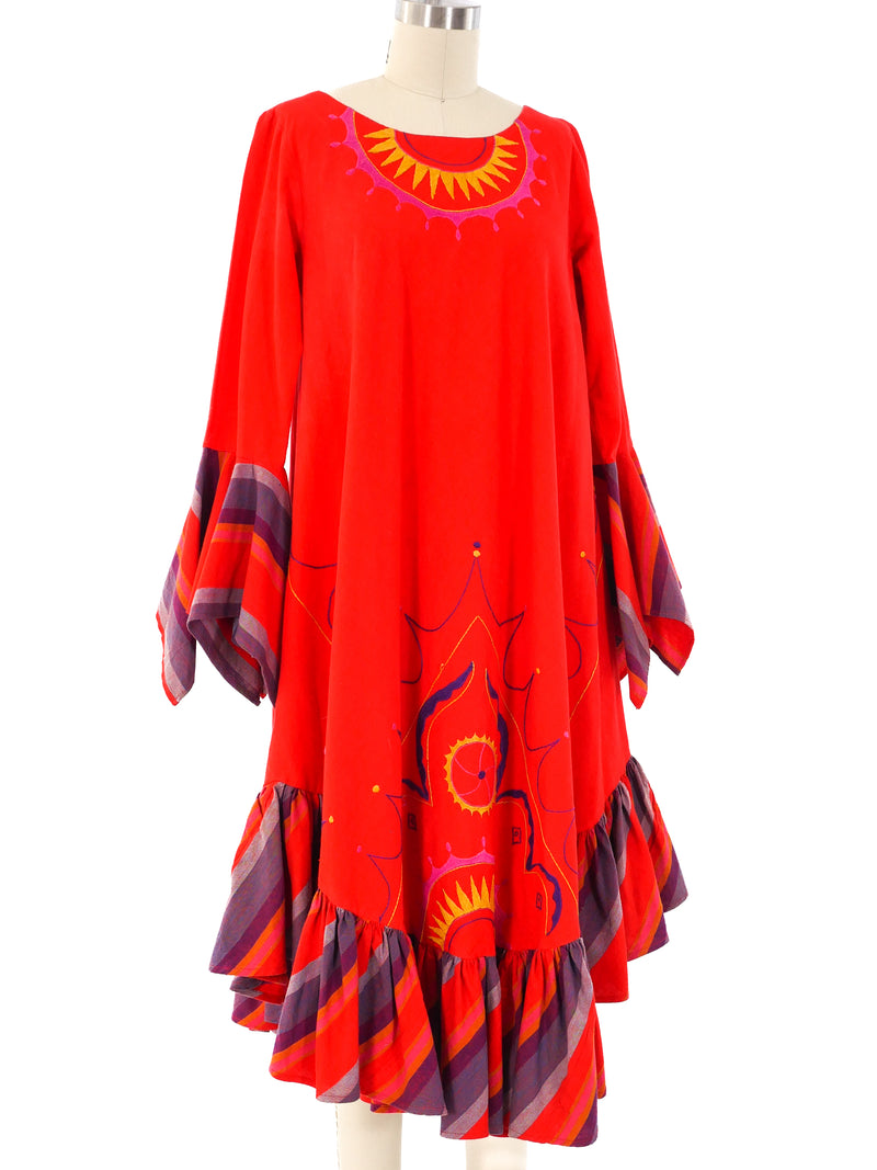 Josefa Embroidered Ruffle Dress Dress arcadeshops.com