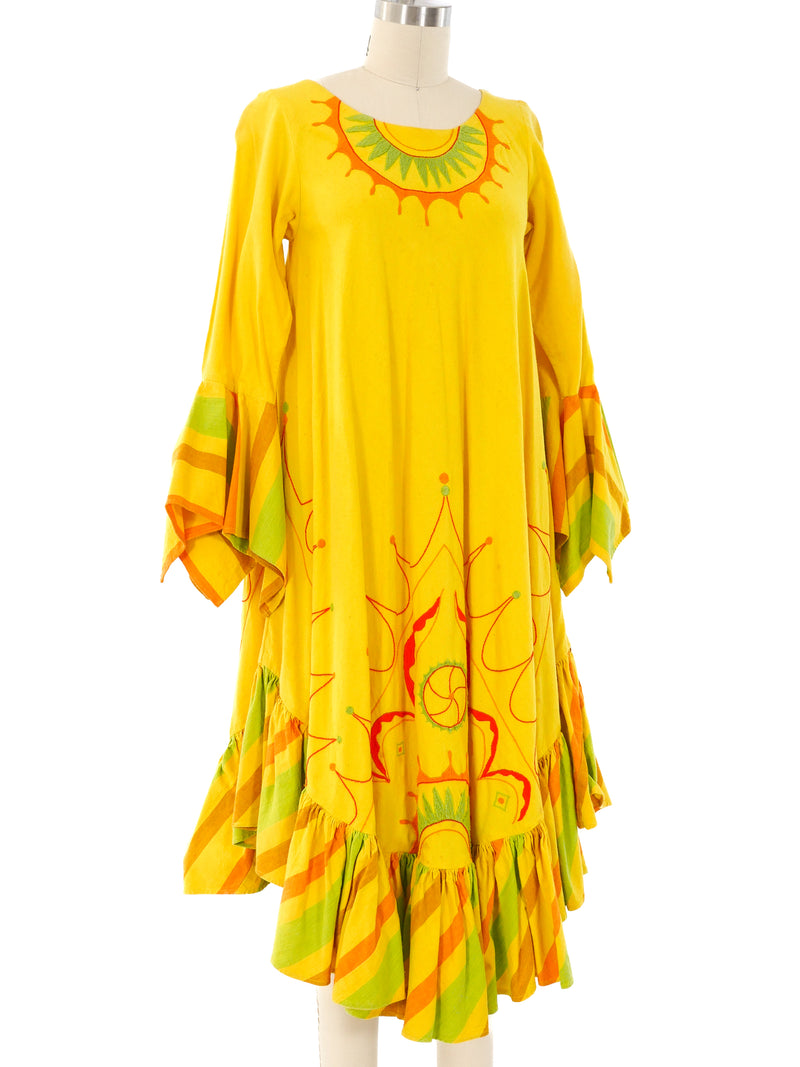 Josefa Embroidered Ruffle Dress Dress arcadeshops.com