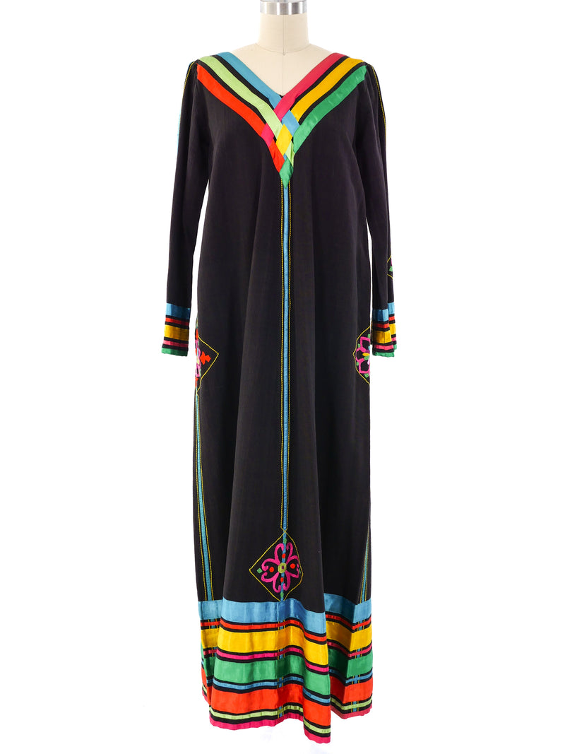 Josefa Rainbow Ribbon Caftan Dress arcadeshops.com