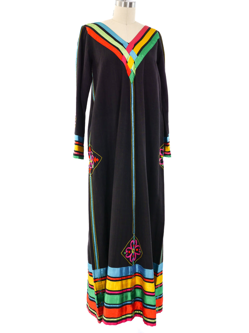 Josefa Rainbow Ribbon Caftan Dress arcadeshops.com