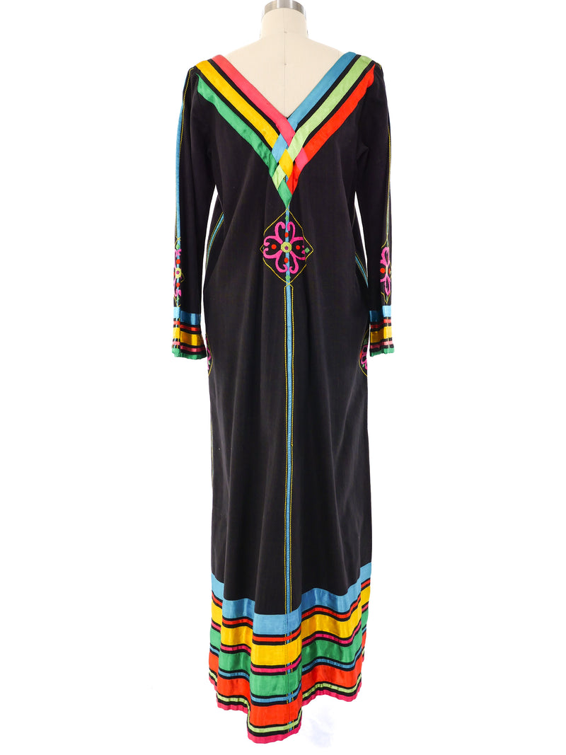 Josefa Rainbow Ribbon Caftan Dress arcadeshops.com
