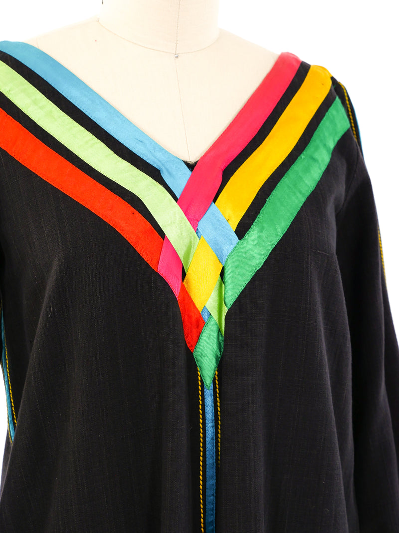 Josefa Rainbow Ribbon Caftan Dress arcadeshops.com