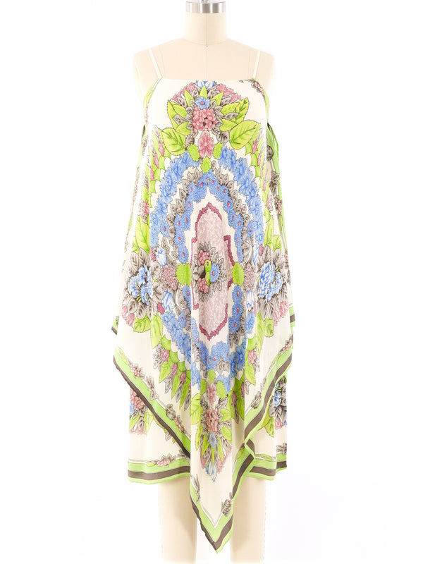 Floral Printed Scarf Dress Dress arcadeshops.com
