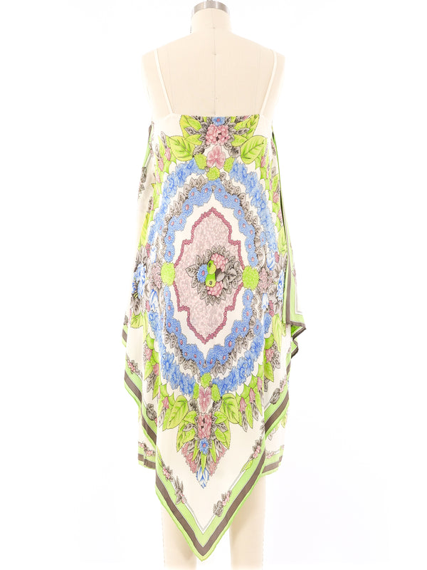 Floral Printed Scarf Dress Dress arcadeshops.com