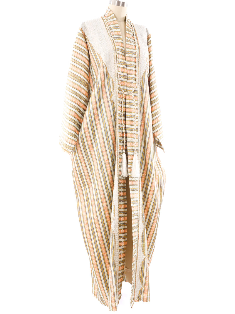 Metallic Striped Moroccan Robe Jacket arcadeshops.com
