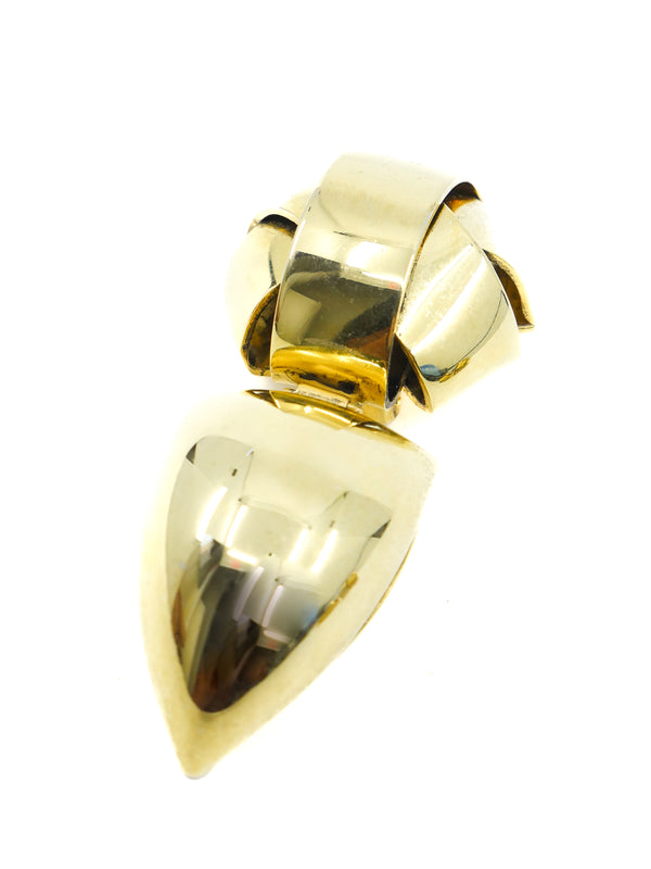 Goldtone Knot Drop Earrings Accessory arcadeshops.com