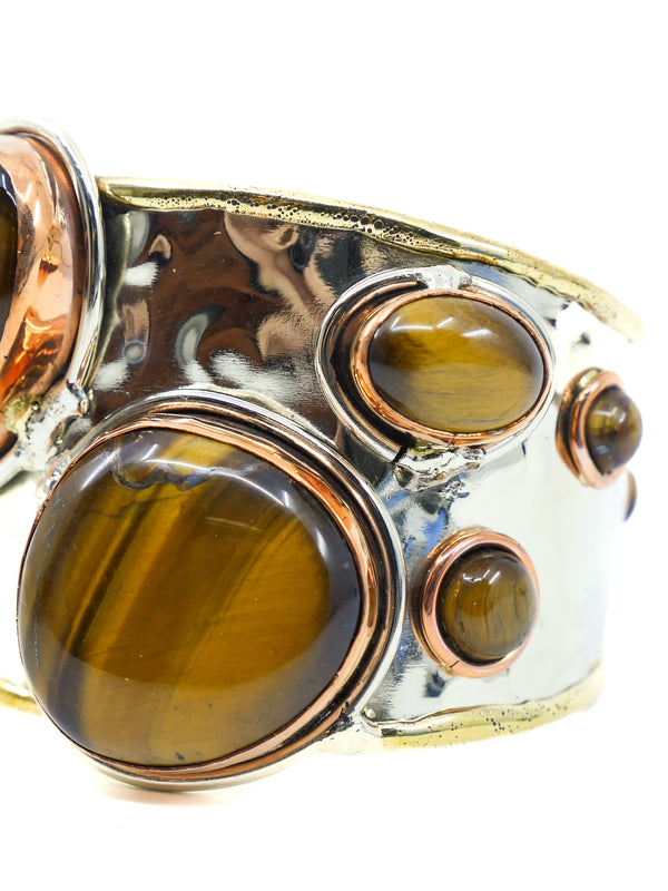 Tigers Eye Studded Cuff Accessory arcadeshops.com