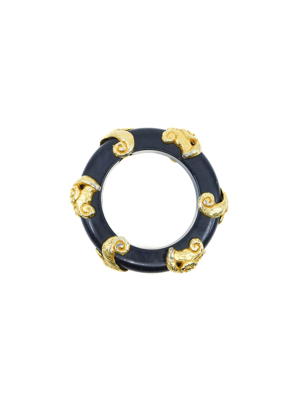 Dominique Aurientis Embellished Wood Bangle Accessory arcadeshops.com