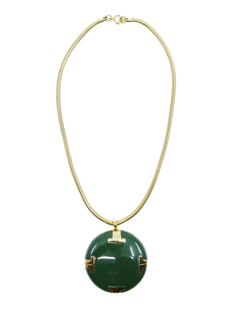 Lanvin Enamel Pendant Necklace Accessory arcadeshops.com